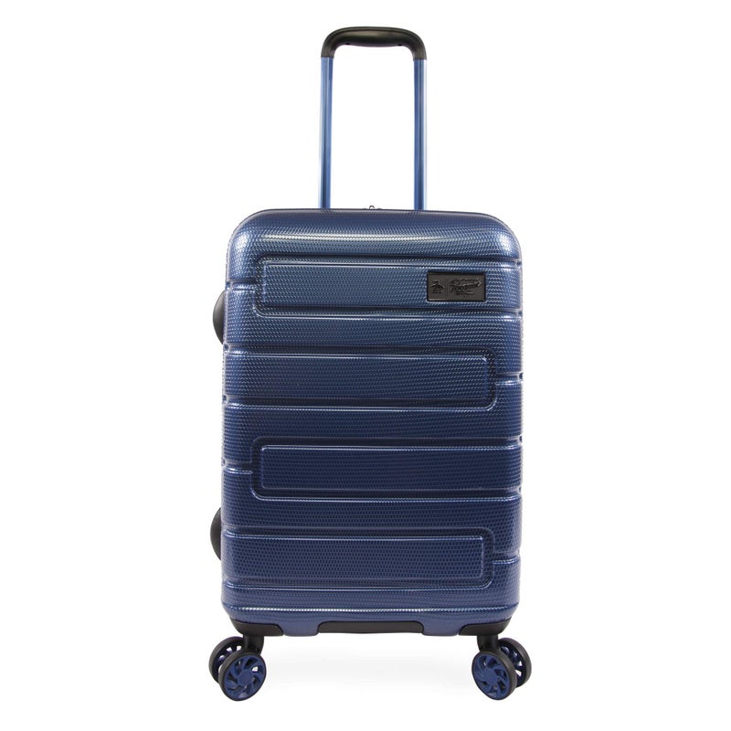 Original Penguin Crimson 21" Hardside Carry-on Spinner Luggage,Telescoping Handles, Metallic Blue, One Size - Image 1